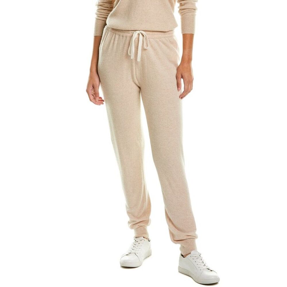 Incashmere Womens  Stripe Cashmere Jogger, Brown